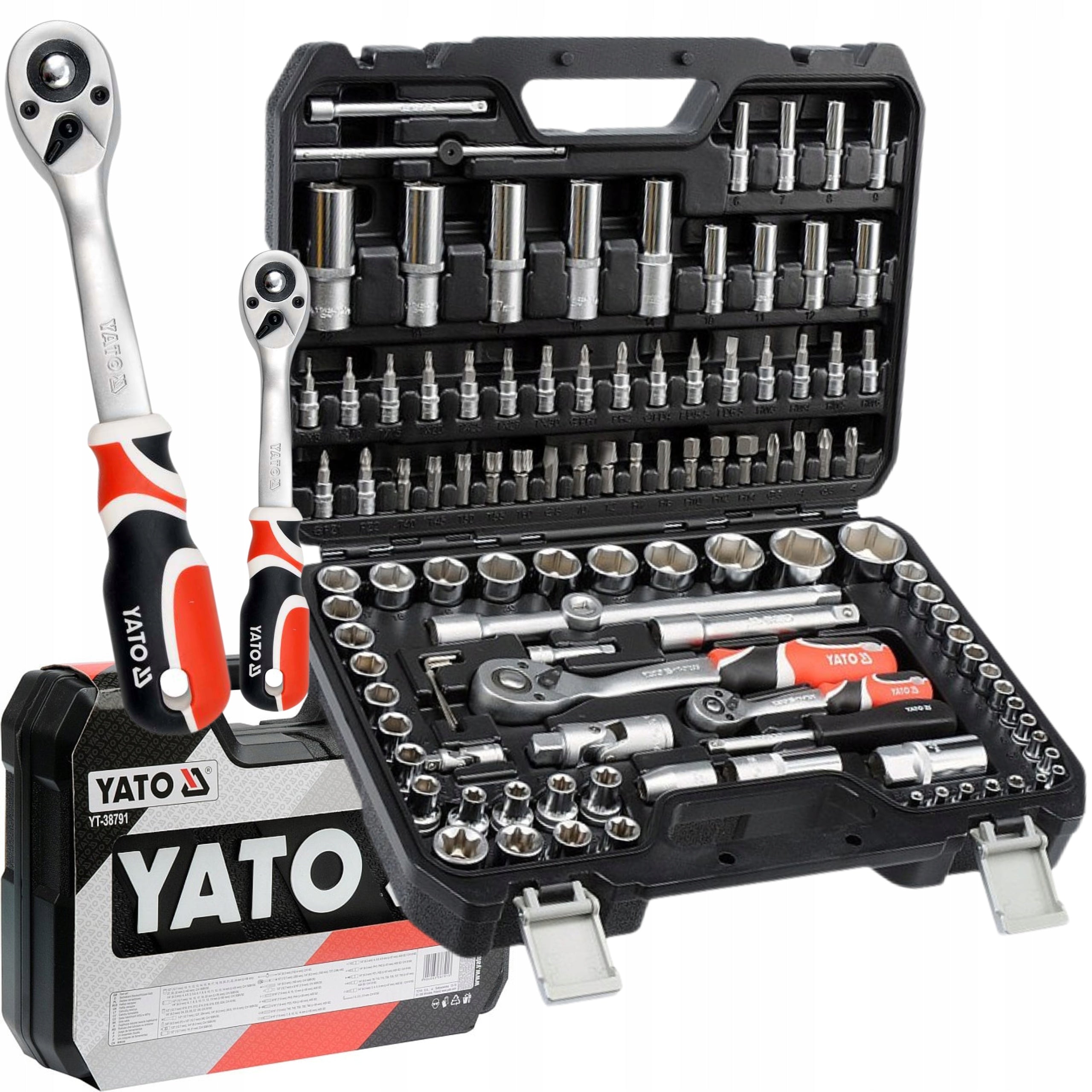YATO WRENCH SET 108el SOCKET WRENCHES YT-38791 TORX 1/4" and 1/2" CAPS Manufacturer code YT-38791