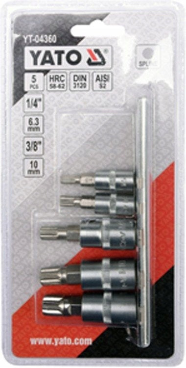 YATO YT-04360 SET OF SPLINE KEYS ON RAIL 5CZ. Packaging status original