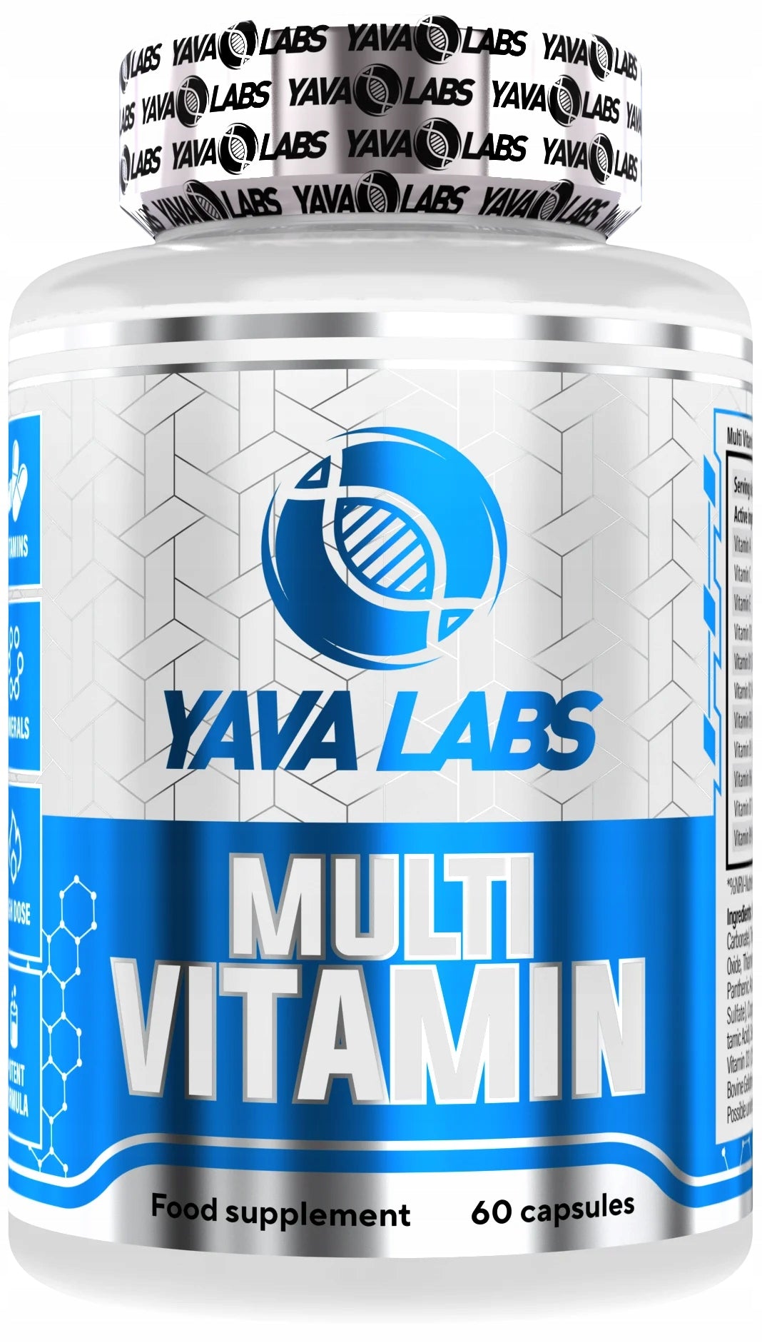 YAVA LABS MULTIVITAMIN 60 CAPSULES Packaging status original