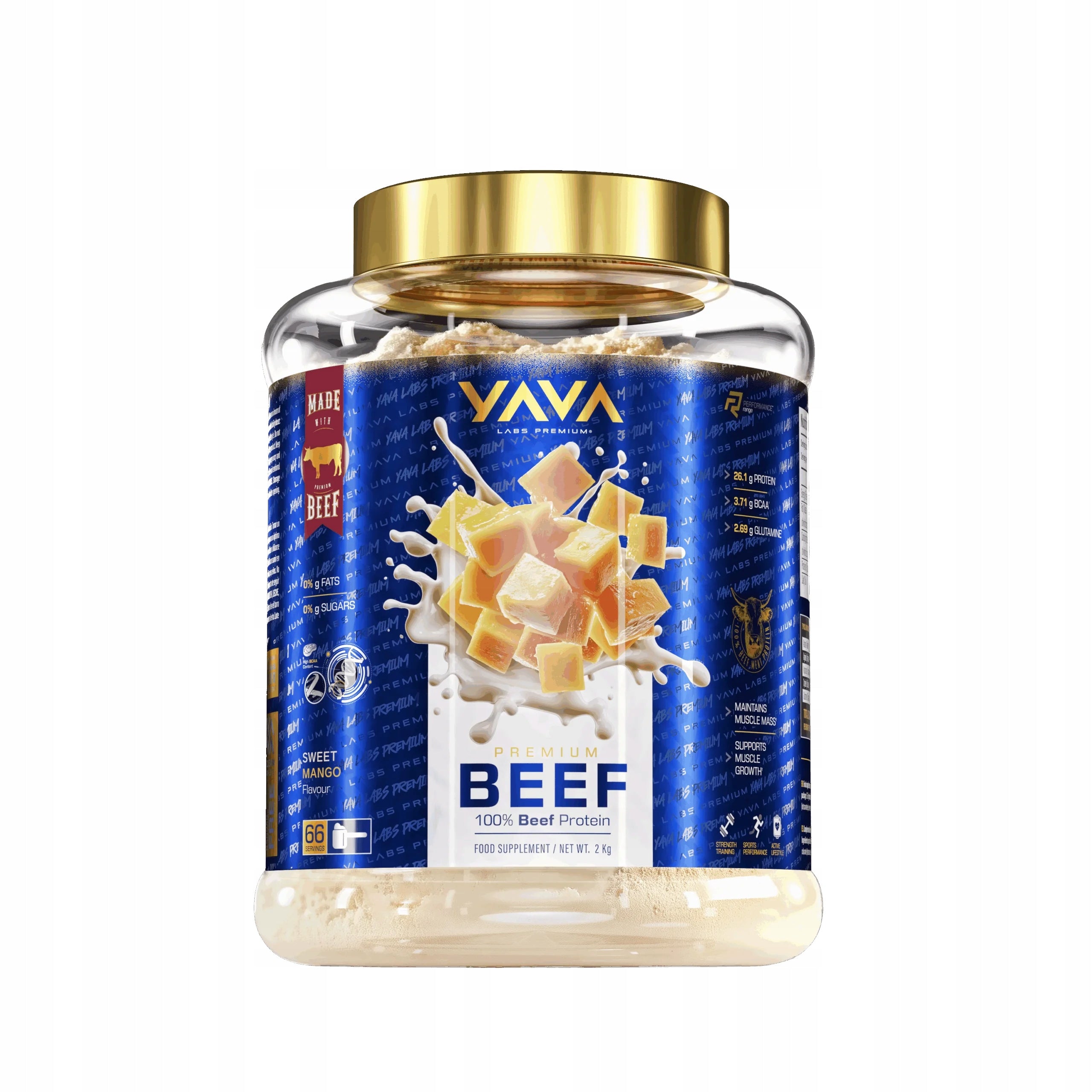 YAVA LABS PREMIUM BEEF PROTEIN 2KG MANGO