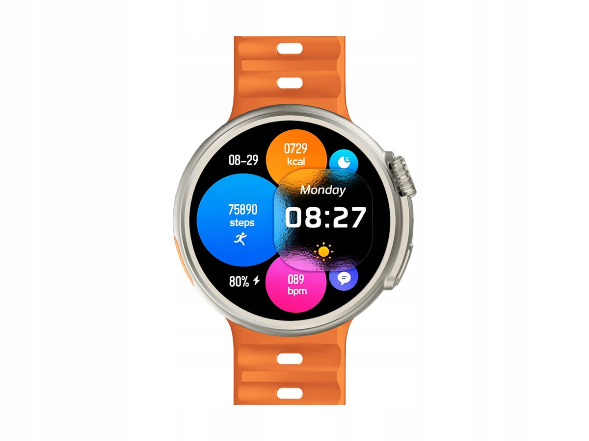 YAXO Oxnard - Smartwatch, Lumen Orange Color silver