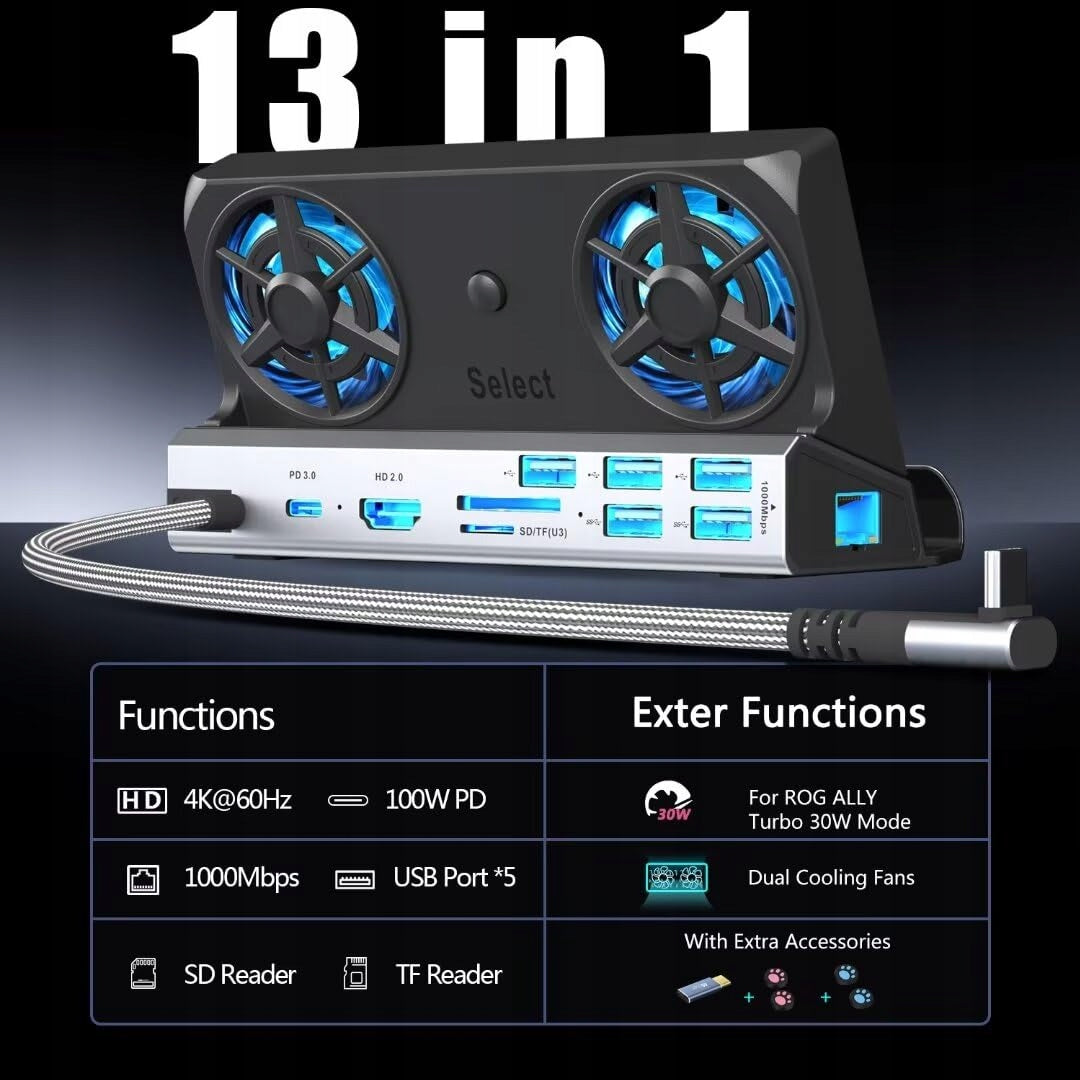 YCE Docking Station 13in1 USB-C 4K Ethernet 100W Packaging status original