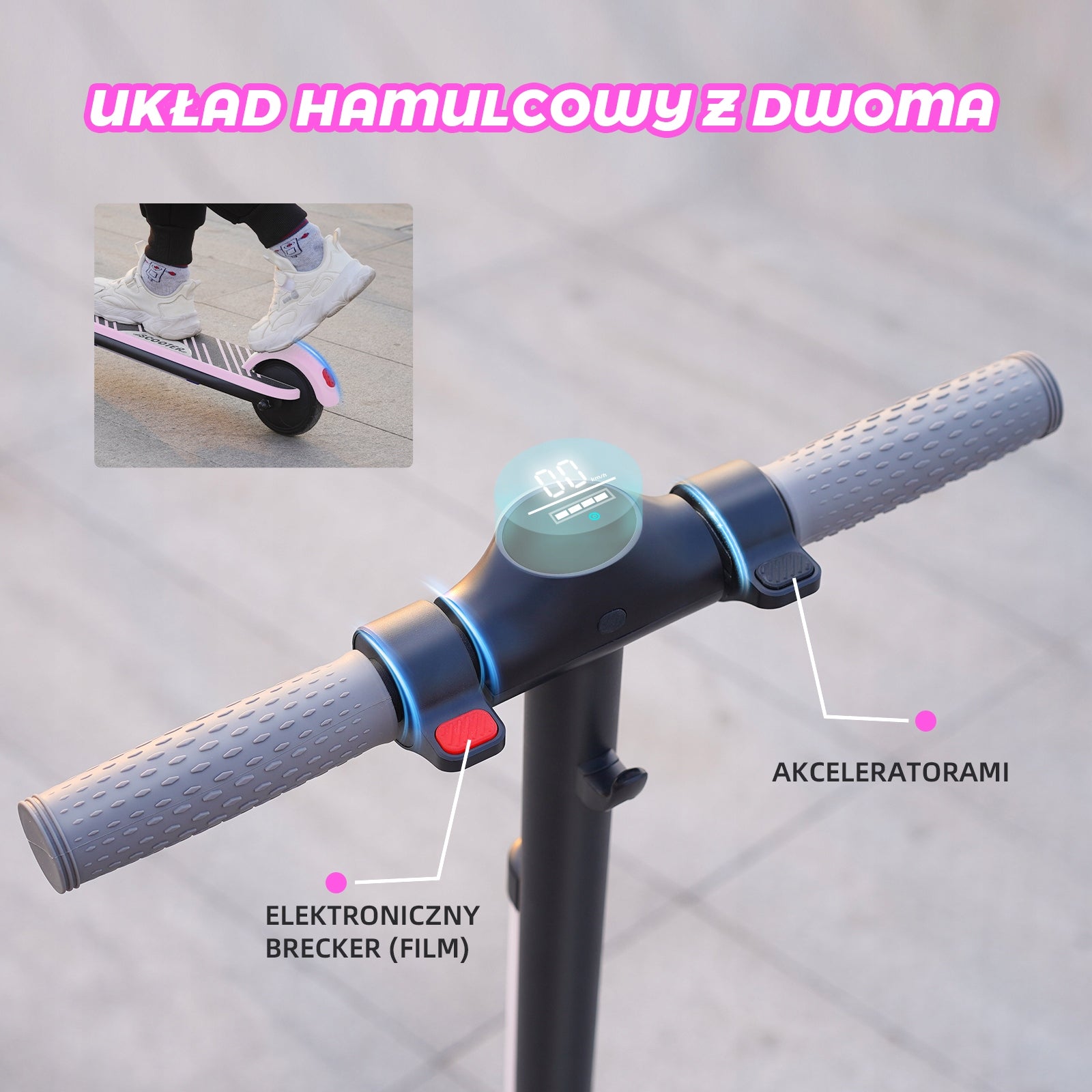 YEE GOO Electric Folding Scooter for Kids 150W 12km/h 50kg Model F602-P