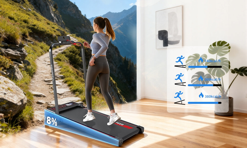 YEE GOO folding home treadmill|1-12km/h|Slope 8%|2.5HP|135KG Kind electric