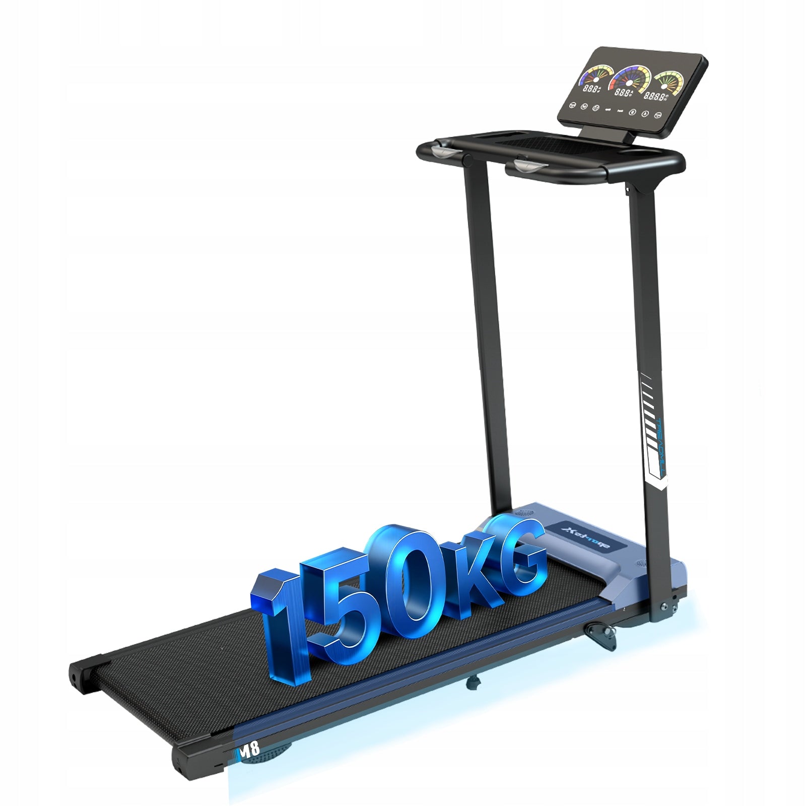 YEE treadmill RUN 11% slope 12 km/h 0.75HP folding 150 kg LED RKRAN Measurements training duration distance speed burned calories