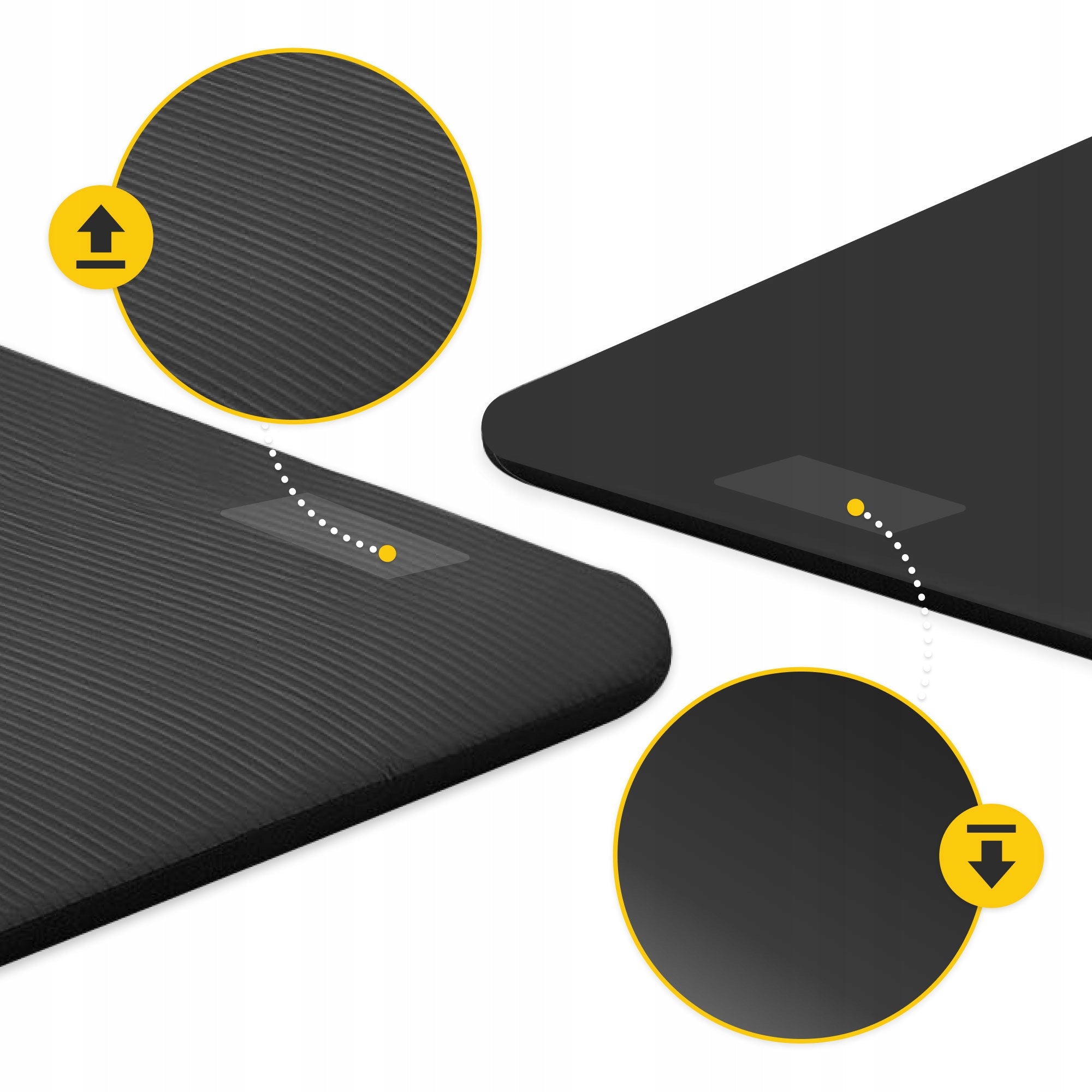 YOGA EXERCISE MAT GYMNASTIC TRAINING FITNESS HANDLE THICK NBR 1,5CM Body parts not specified