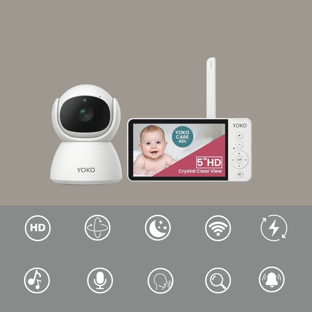 YOKO X5 baby monitor – with Clean Connection technology | 5 HD screen Packaging status original