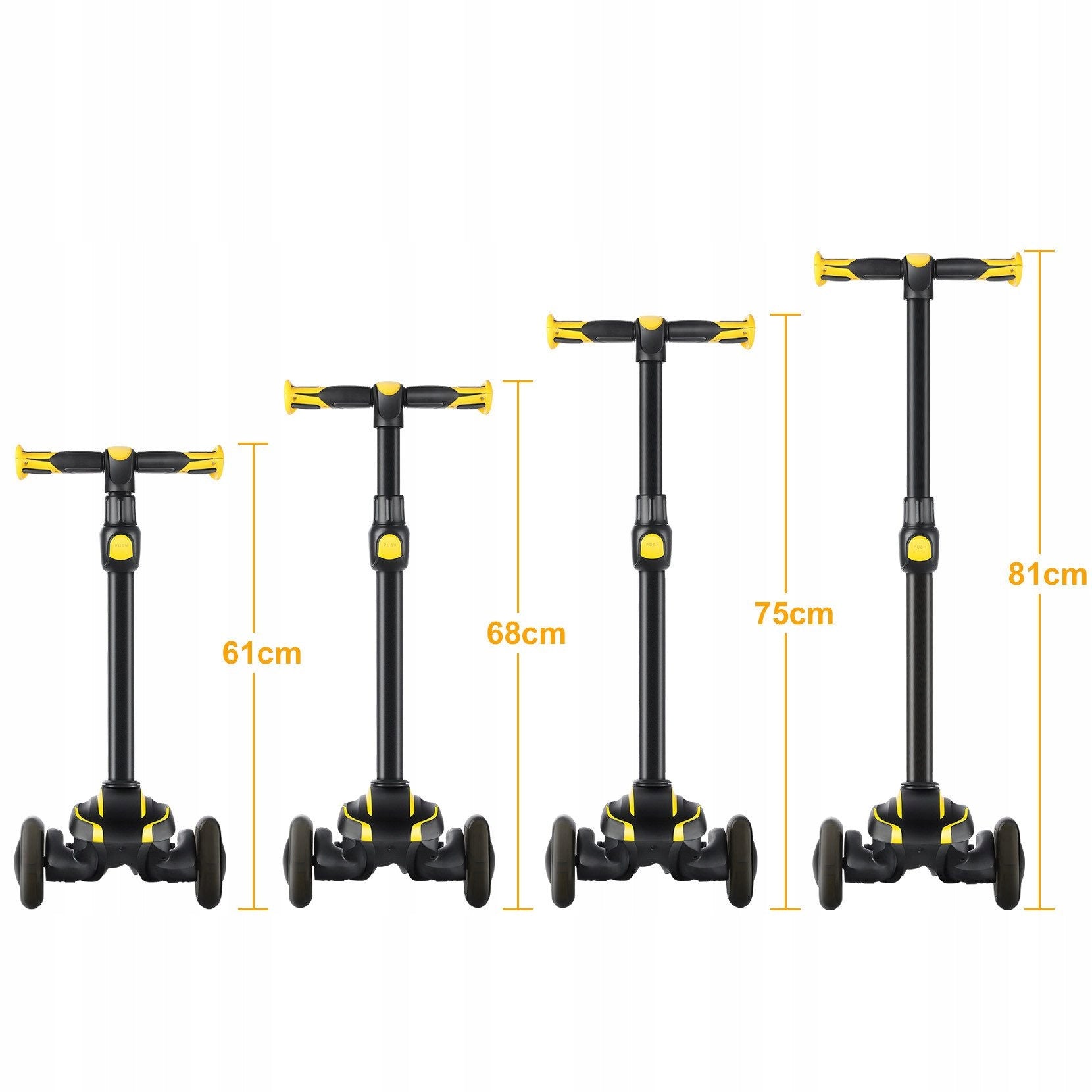 YOLEO Children's Scooter for 3-12 Years, yellow EAN (GTIN) 0709544677357