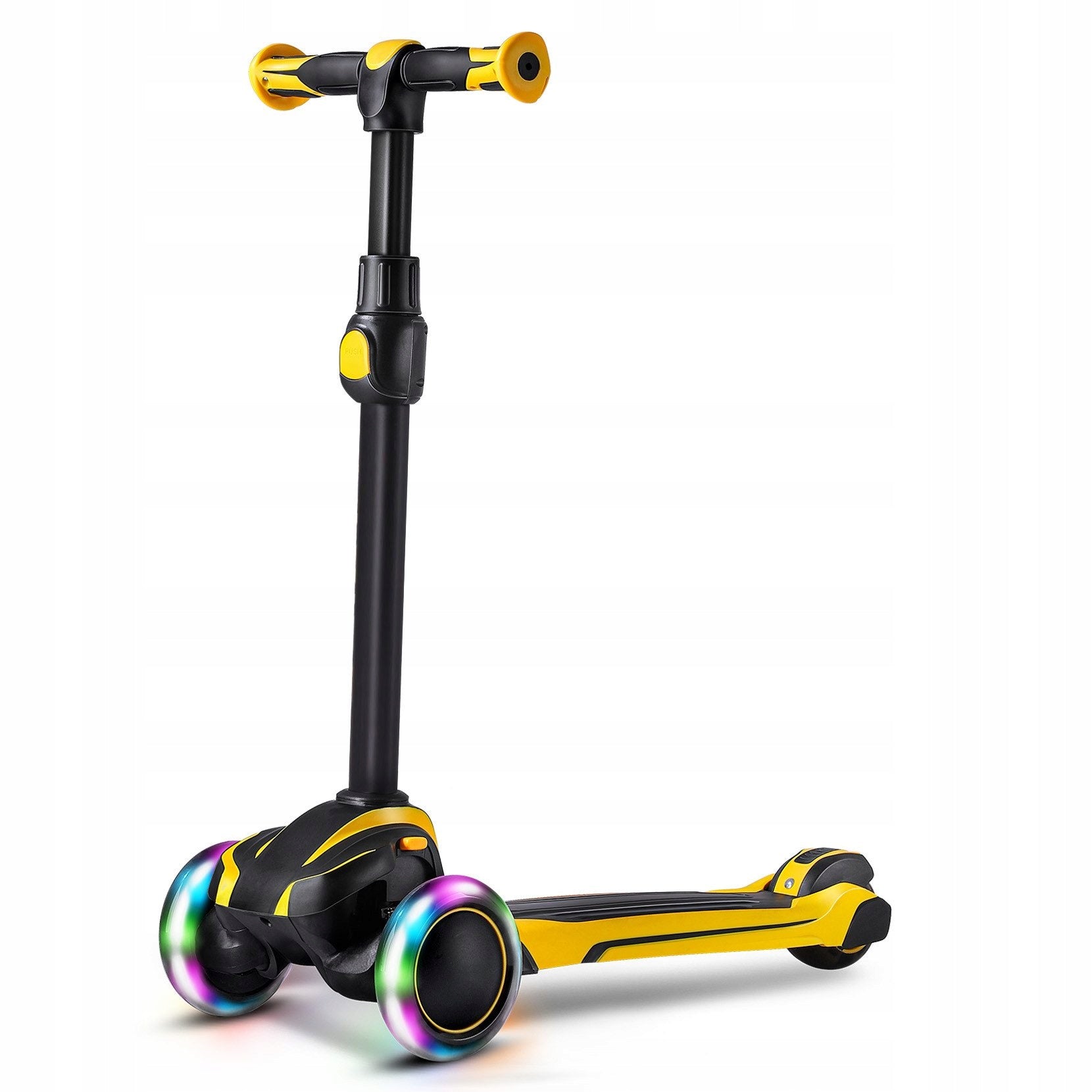 YOLEO Children's Scooter for 3-12 Years, yellow Kind tri-wheeled