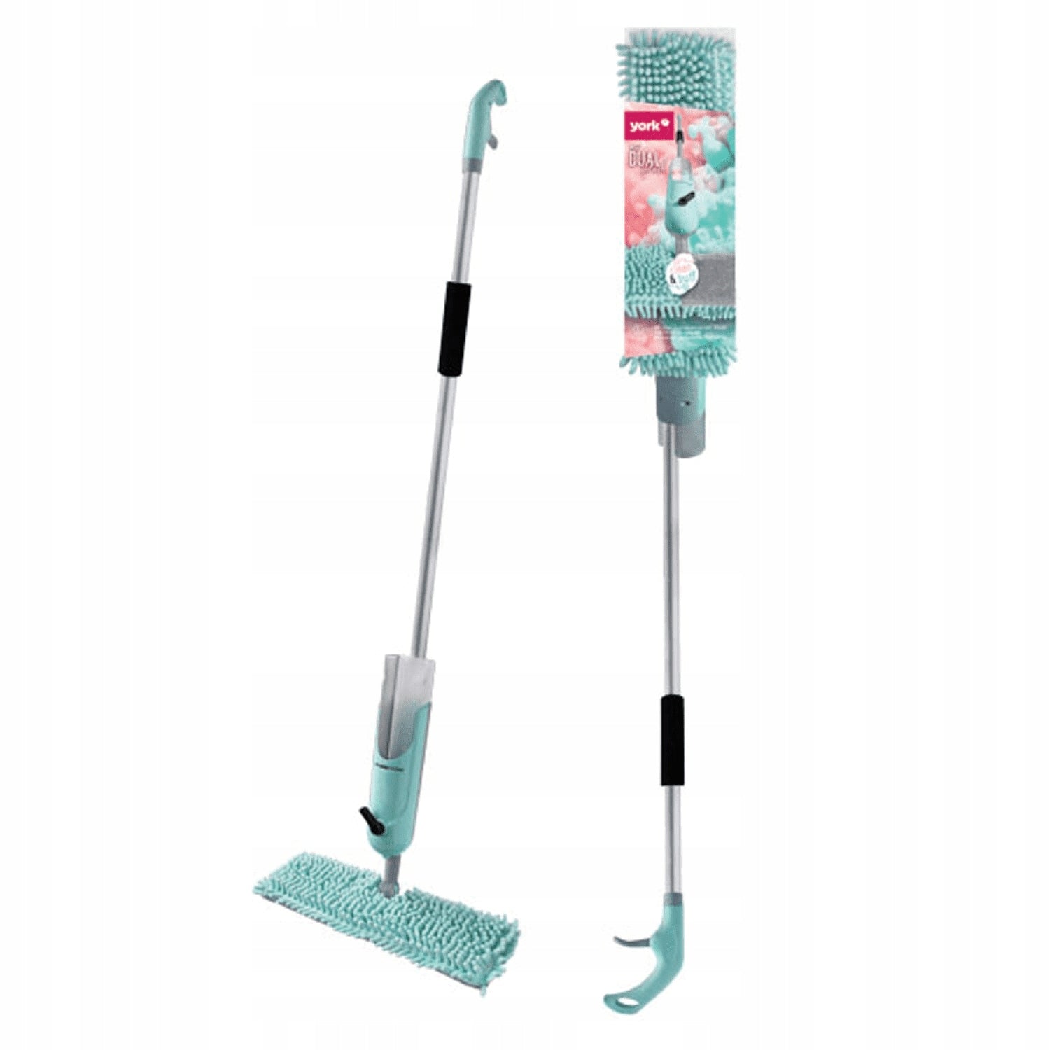 YORK flat mop with DUAL SPLASH washer Brand York
