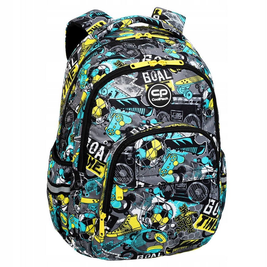 YOUTH BACKPACK CLASS 4-6 FOR BOY COOLPACK GOAL TIME Brand CoolPack