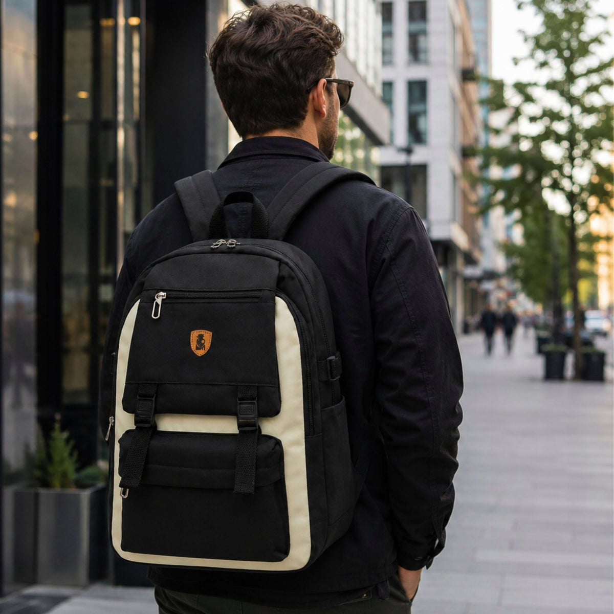 YOUTH SCHOOL BACKPACK CITY WATERPROOF LARGE LIGHT ROOMY BLACK Kind city