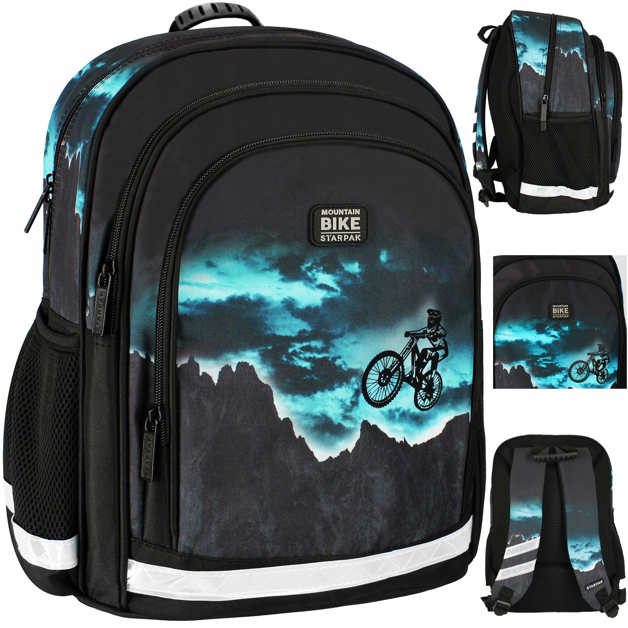 YOUTH SCHOOL BACKPACK FOR BOY GIRL LARGE BIKE STARPAK Brand no brand