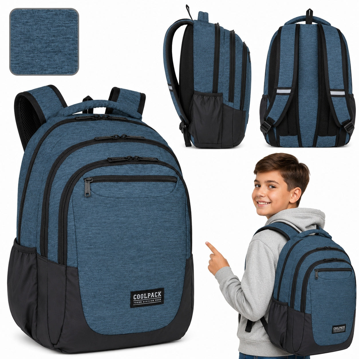YOUTH SCHOOL BACKPACK FOR GIRLS 27L CLASS 1-3 | COOLPACK