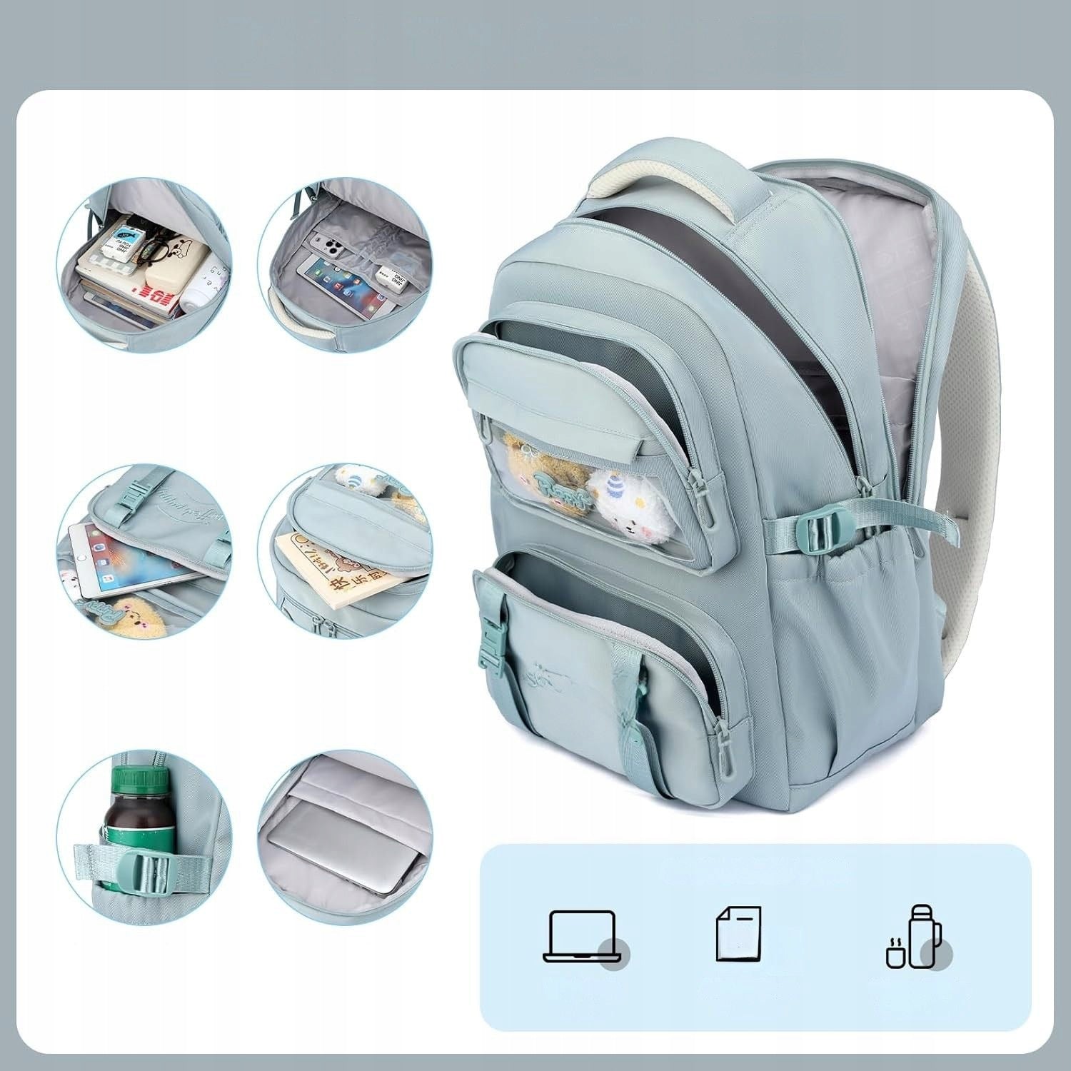 YOUTH SCHOOL BACKPACK FOR LAPTOP 15,6" WATERPROOF 29L Manufacturer code 5900380928343