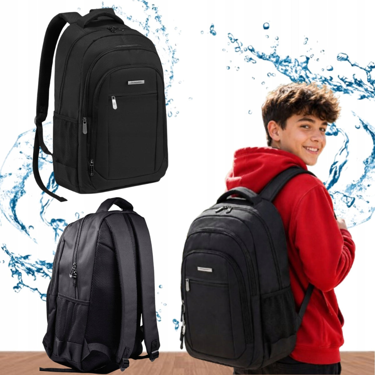 YOUTH SCHOOL BACKPACK FOR WORK WATERPROOF WITH 17" LAPTOP SPACE
