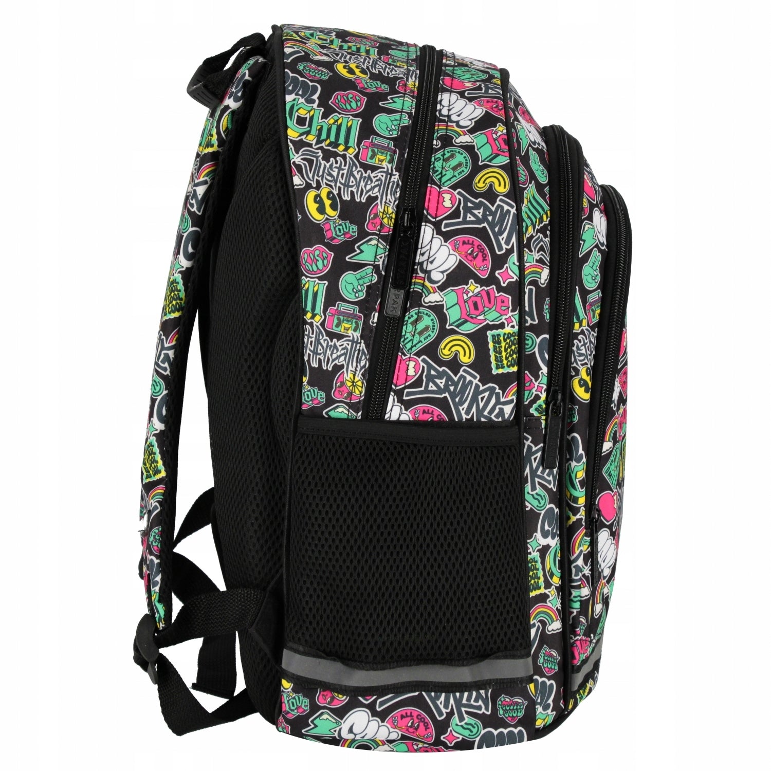 YOUTH SCHOOL BACKPACK LARGE FOR SCHOOL WITH COOL PRINT FOR CHILD Manufacturer code 550880