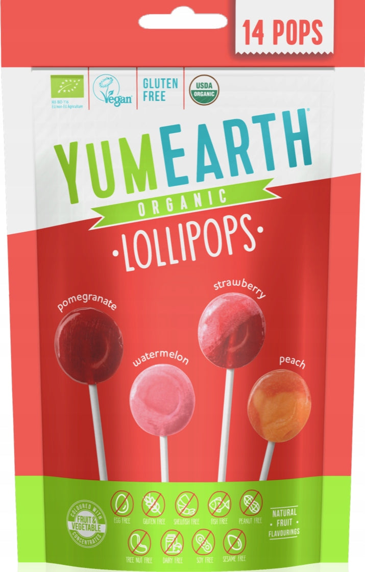 YUM Fruit Lollipops Eko Vege Mix 4 flavors 14pcs.