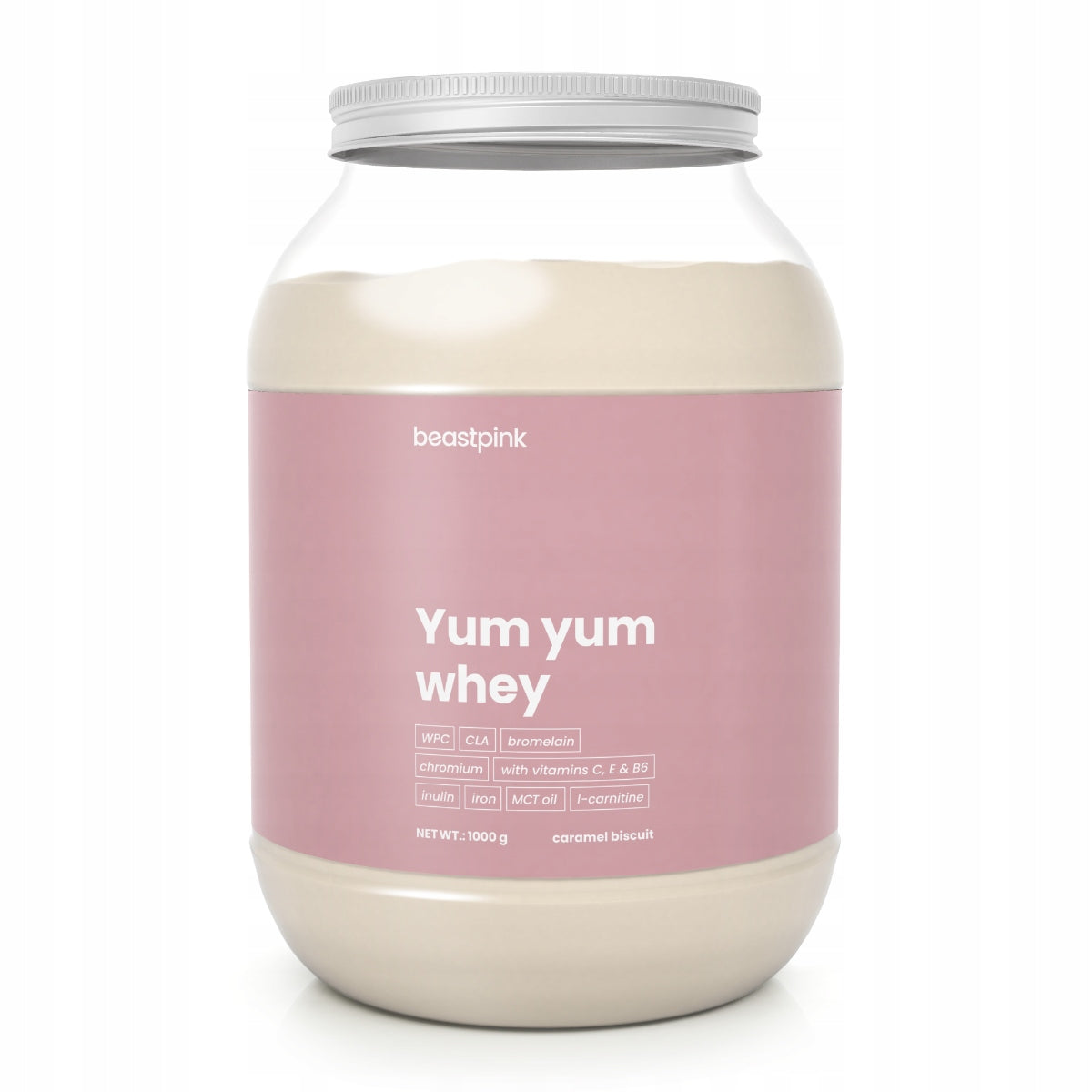 YUM YUM WHEY PROTEIN WPC CONDITIONER FOR WOMEN BeastPink 1000g caramel biscuit