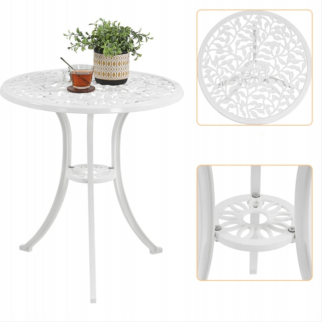 Yaheetech 3-Piece Set Table and Chair Bistro for Patio White Manufacturer Yaheetech