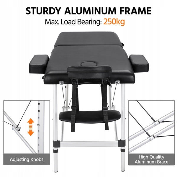 Yaheetech Portable Massage Table, Folding with Headrest, Black 213x80 cm Manufacturer code Y0013361