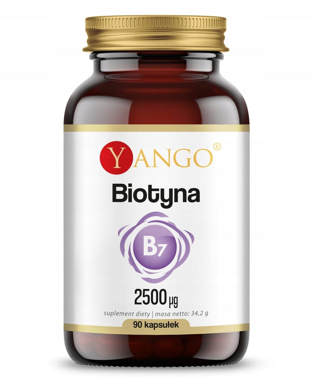 Yango Biotin 2500 µg Vitamin B7 H Hair Skin Nails Beauty 90 kaps.