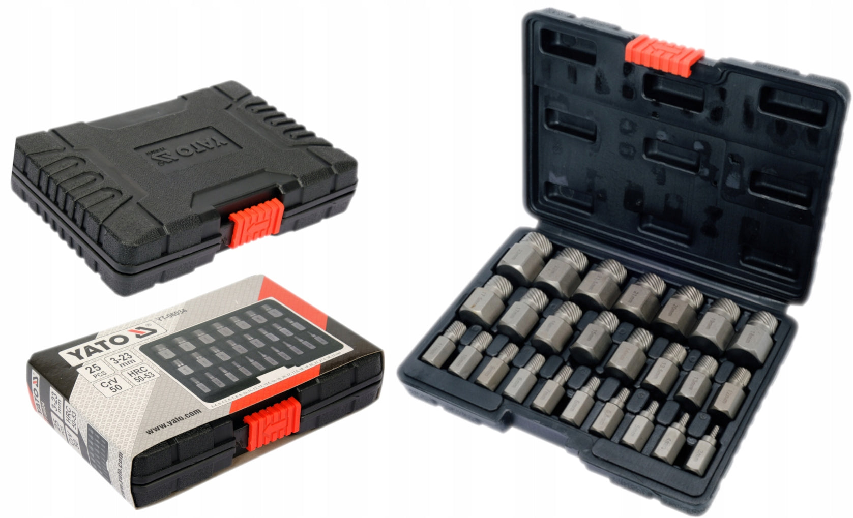 Yato YT-06034 25 Screwdrivers for damaged screws Product weight with unit packaging 1.95 kg