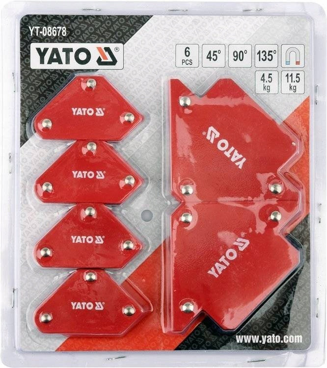 Yato YT-08678 Universal Magnetic Welding Angle Set of 6 Brand Yato