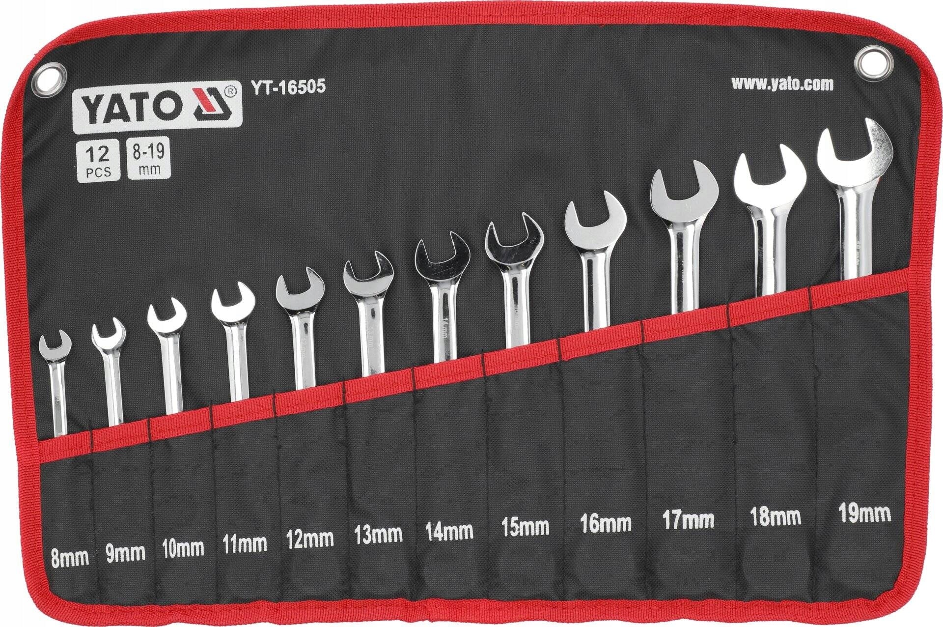 Yato YT-16505 Set of ratcheting wrenches 12 pcs.