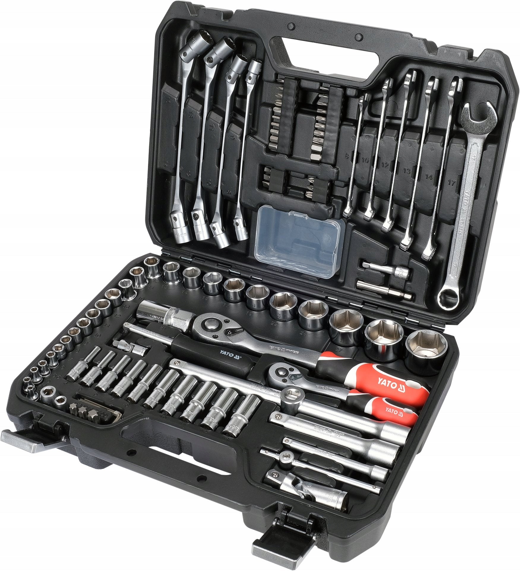Yato YT-38784 Socket wrench set tool case 1/4" 1/2" 93 el.