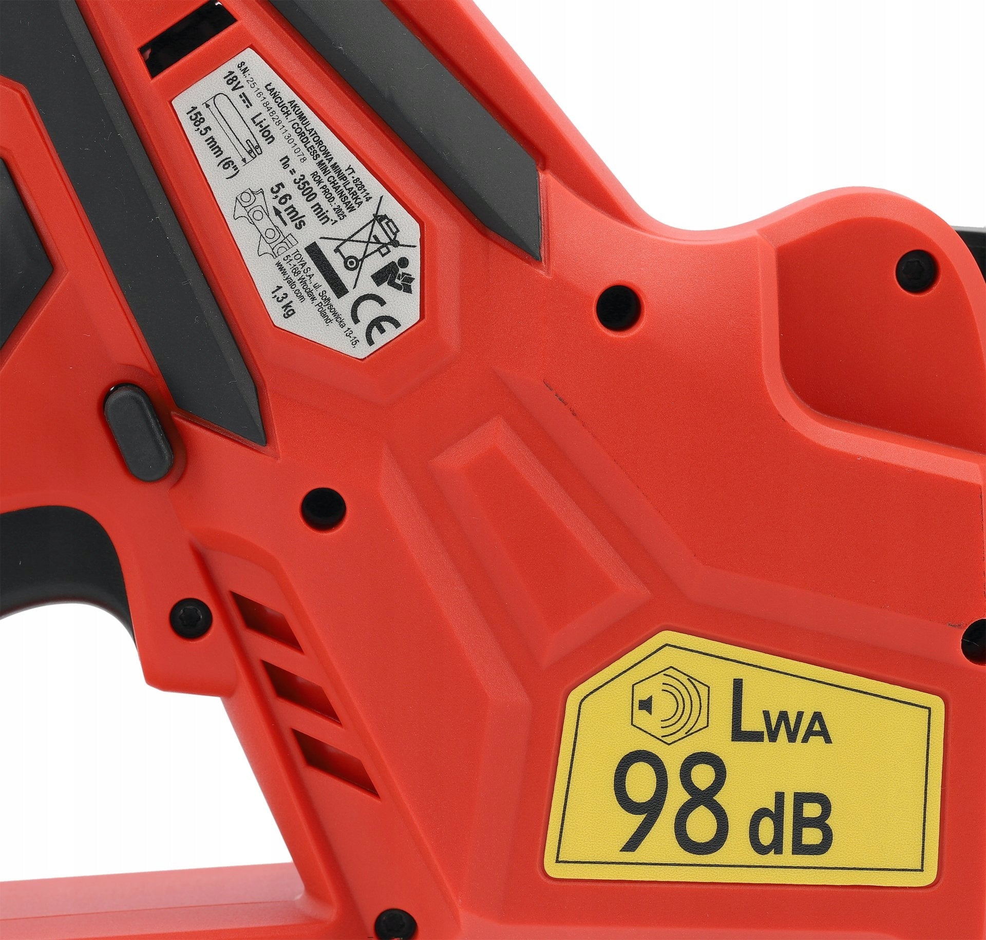 Yato YT-828113 Chainsaw Cordless Branch 2AH Charger Guide length 15 cm