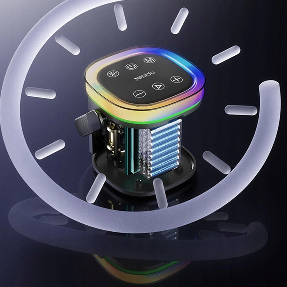 Yesido (YSW25) speaker, RGB, IP67, holder, AUX, USB, USB-C, 1800 - black Brand no brand