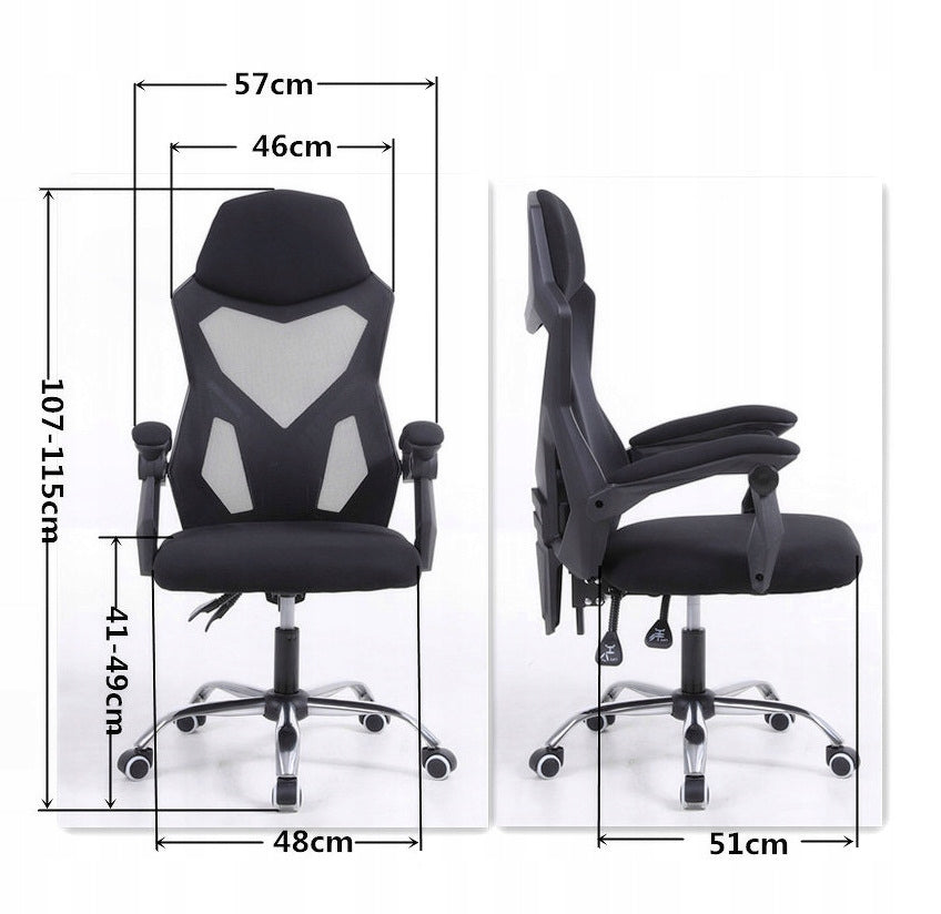 Yoda Black gaming chair without footrest Upholstery material fabric
