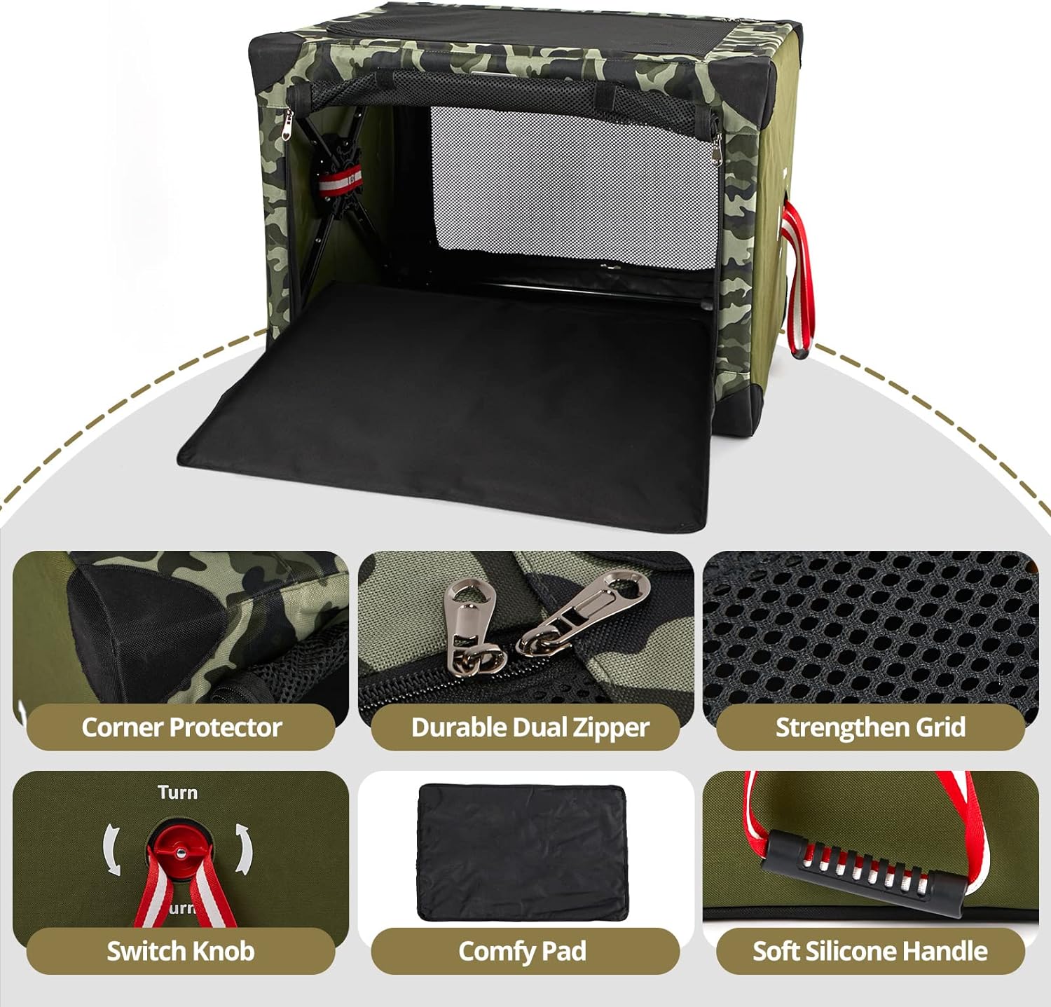 Yoken Soft Pet Transporter, Folding 65 x 45 x 45 cm Color Moro Manufacturer code PT05CRAT26181802GNM