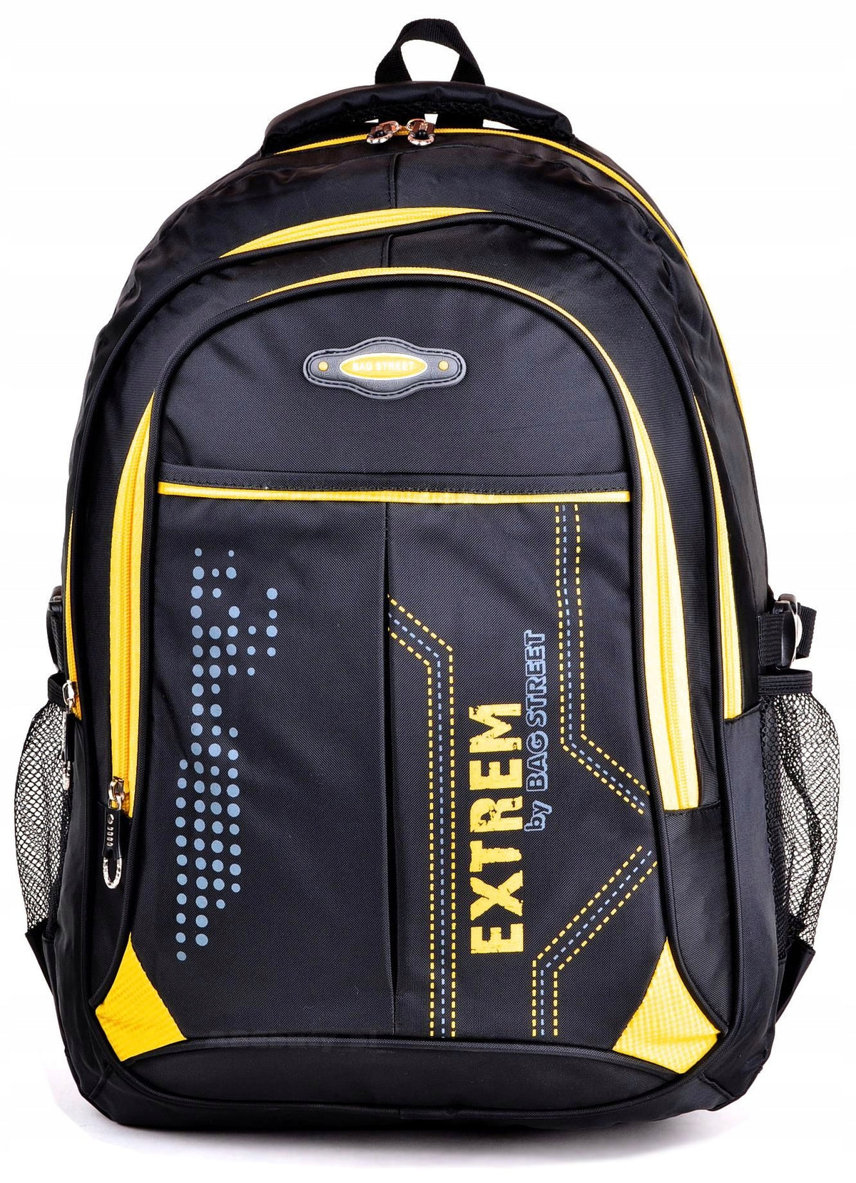Youth BACKPACK Black YELLOW Men's SATCHEL Bag Street EXTREM 3 compartments Brand no brand