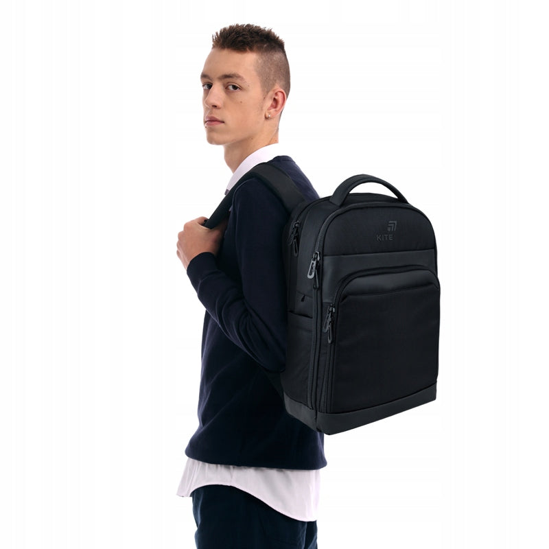 Youth City School Backpack for Boys Black for Laptop Kite Packaging status original
