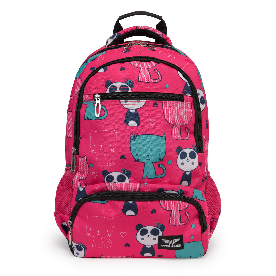 Youth School BACKPACK for GIRLS set PENCIL CASE pink WINGS Brand Wings