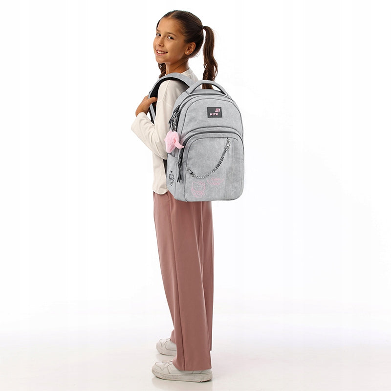 Youth School Backpack for Teens with Chain Hello Kitty Kite Packaging status original