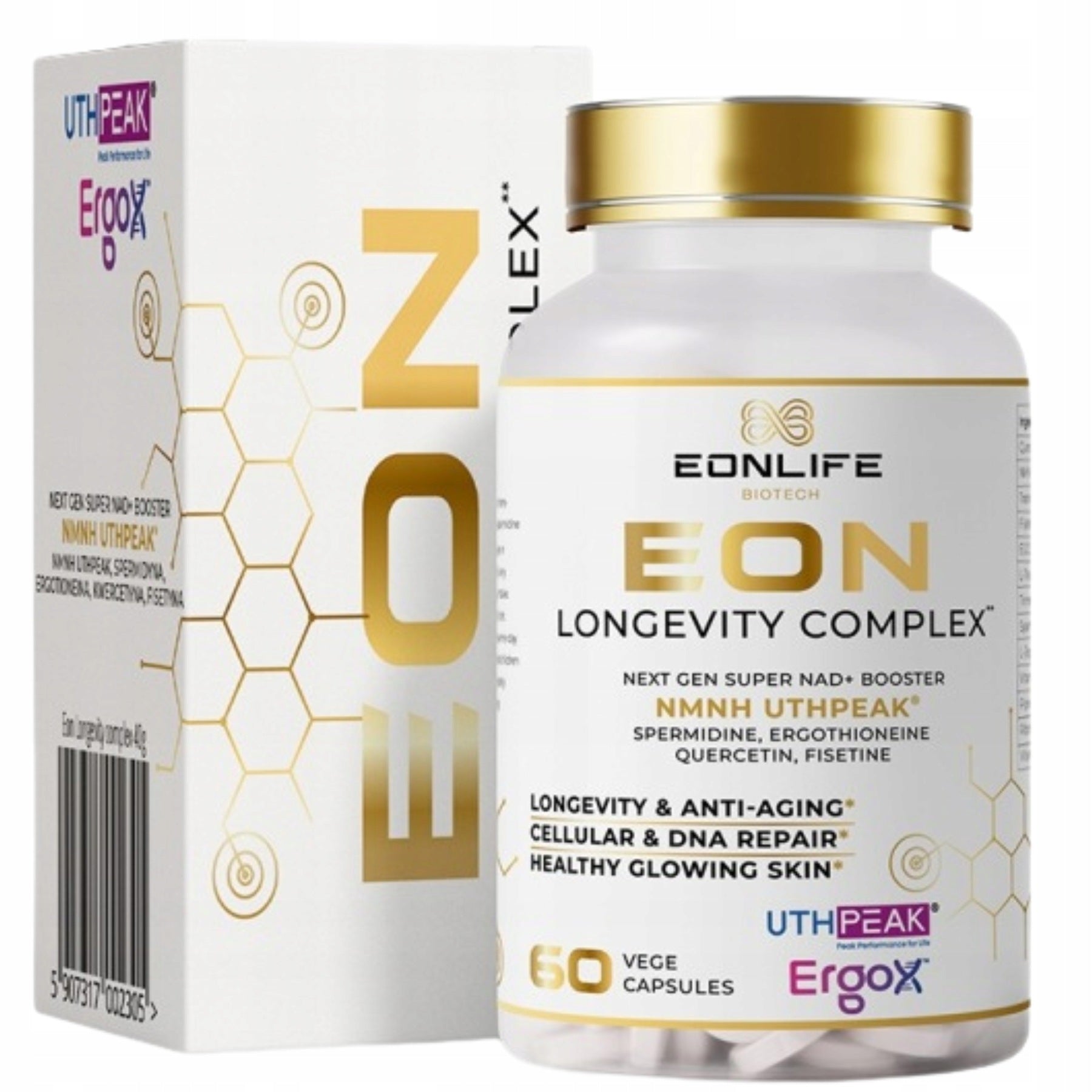 Youth Supplement Eonlife Longevity Complex NMN NAD+ 60 caps. 2 PACKS Packaging status original