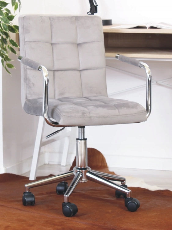 Youth chair on wheels GIMLI in velour grey Brand Aropos1