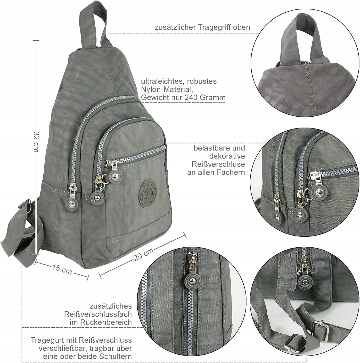 Youth city backpack light line Bag Street 2257 grey EAN (GTIN) 0000221022577