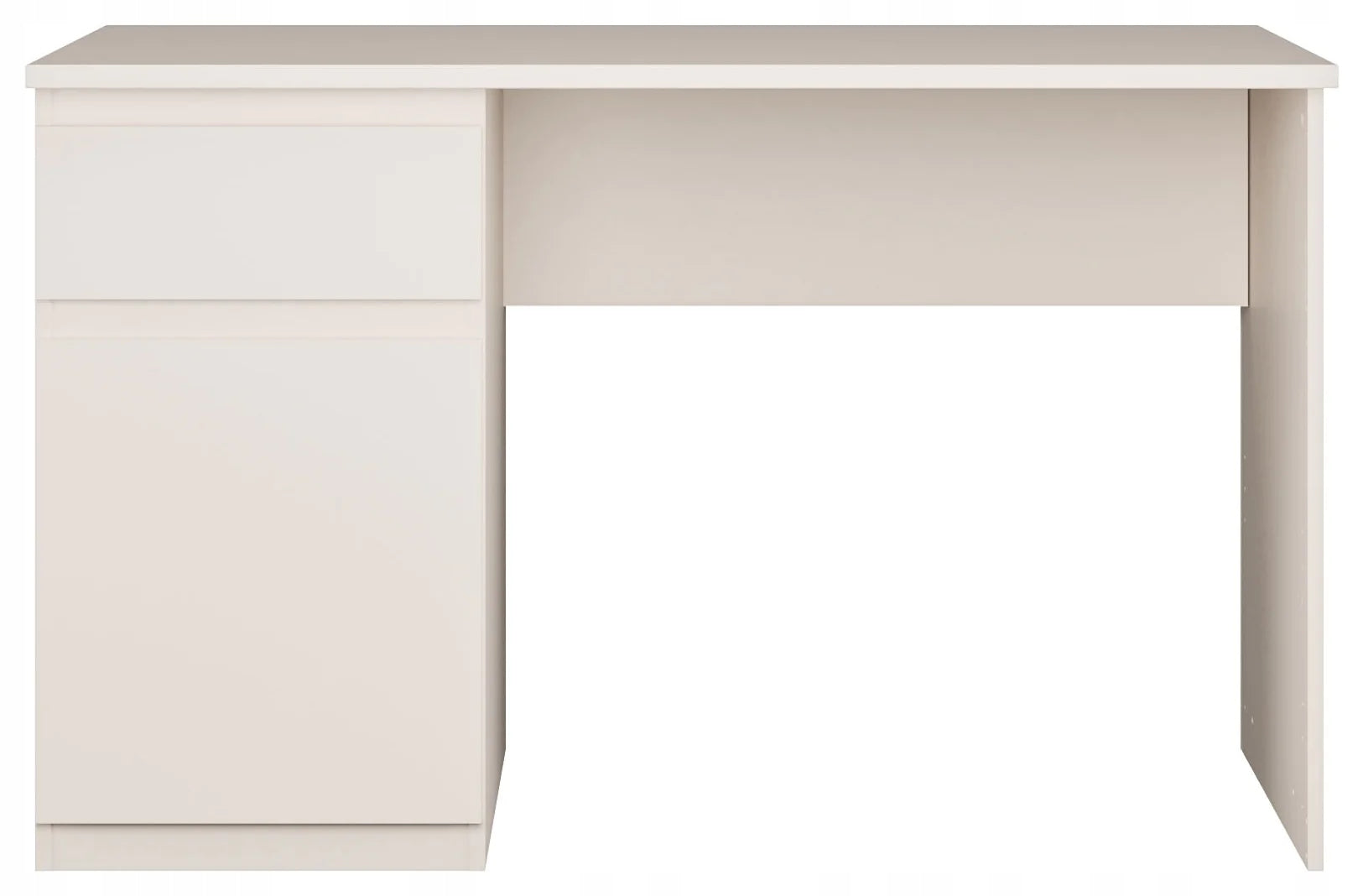 Youth desk LISSON 120 cm with drawer and lockable cabinet / Forte Furniture color shades of beige