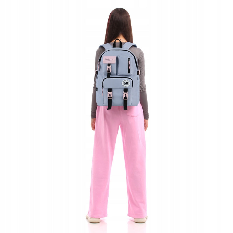Youth school backpack for girls for laptop grey GoPack Packaging status original