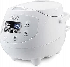 Yum Asia Panda mini rice cooker Fuzzy Logic ceramic bowl Arctic white