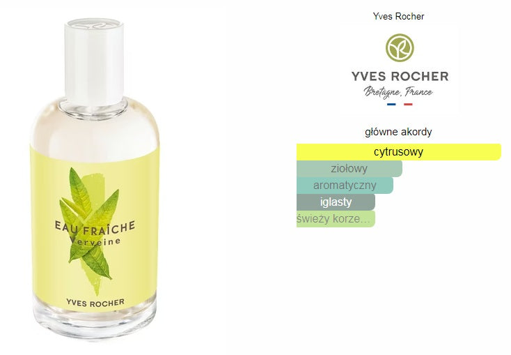Yves Rocher - woda toaletowa Verveine / Liście Werbeny / Werbena 100ml. Packaging status original