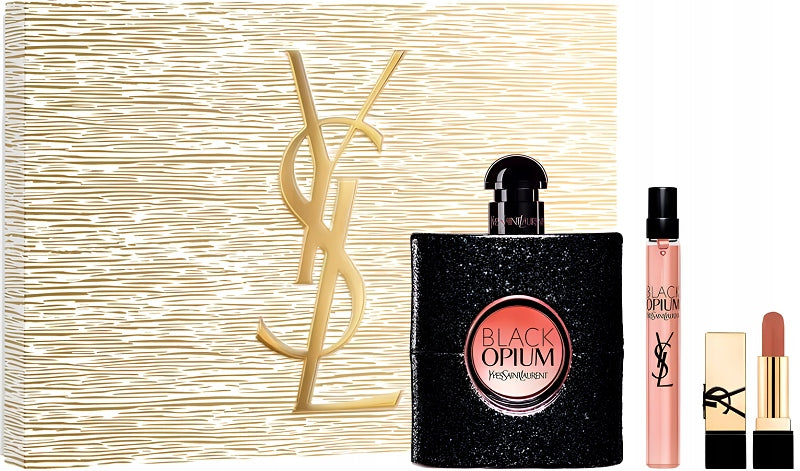 Yves Saint Laurent set BLACK OPIUM 90 ml +10 ml +rouge lipstick 1,3 g