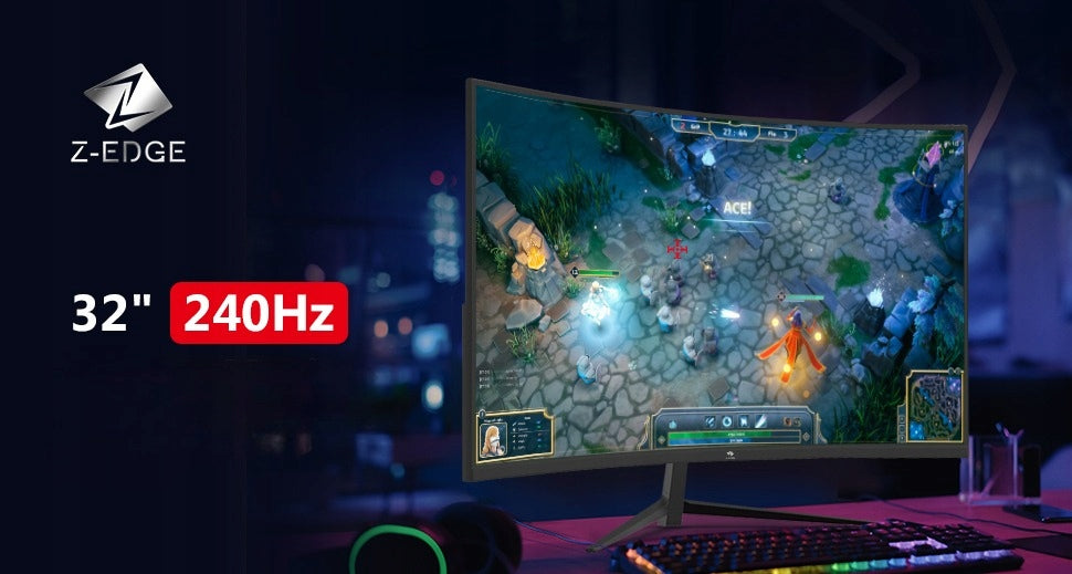 Z-Edge Gaming Monitor 32 Inches 170Hz 1ms 2K QHD Curved 1500R FreeSync Manufacturer code Z-Edge-UG32