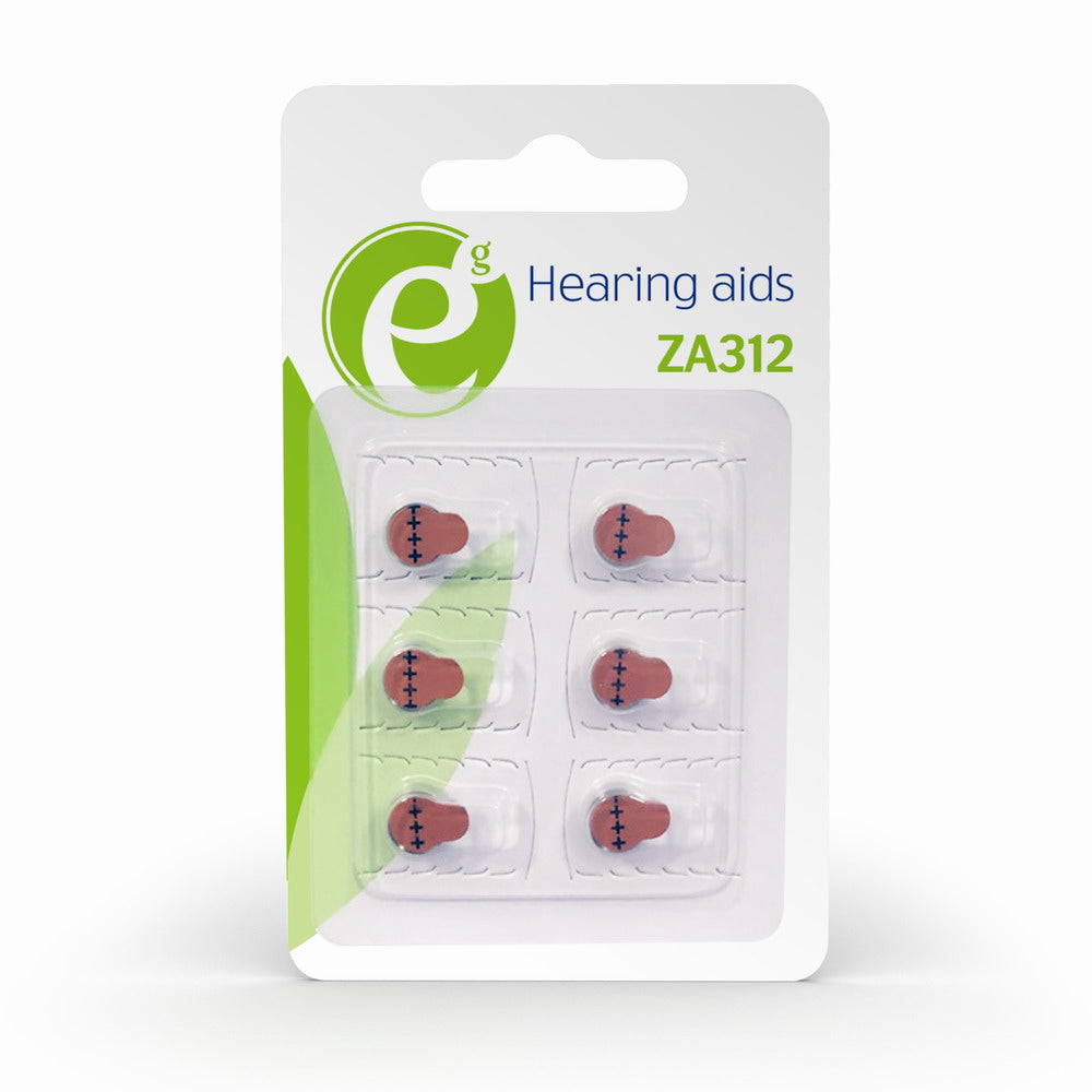ZA312 Zinc-Oxy BATTERIES for Hearing Aid 6 Pack