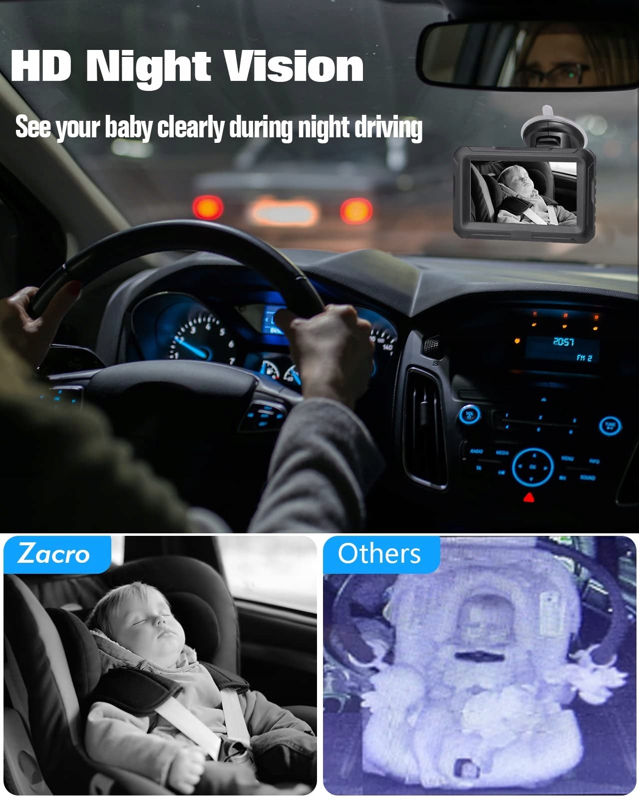 ZACRO Baby Car Mirror HD Camera Monitor Night Vision Brand no brand