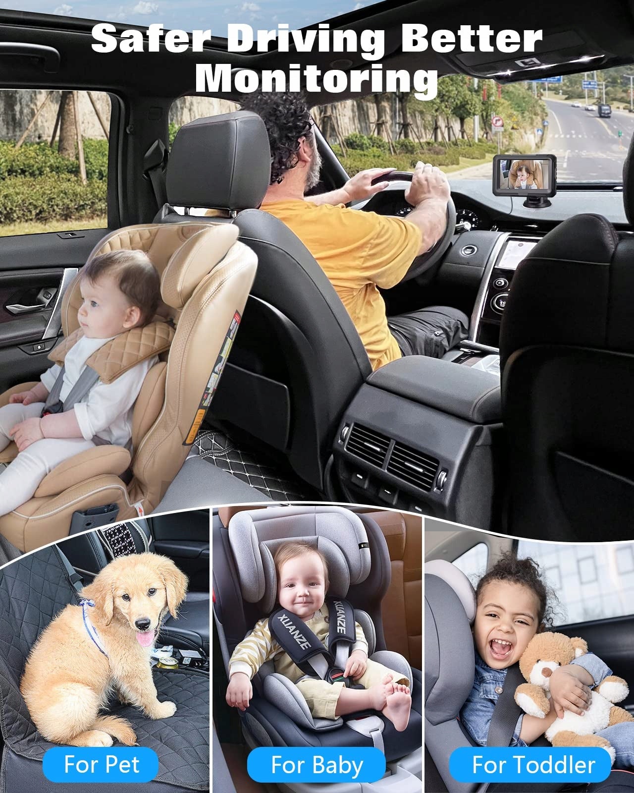 ZACRO Baby Car Mirror HD Camera Monitor Night Vision Packaging status original